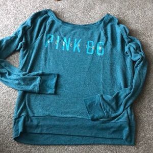 VS Pink turquoise sweatshirt/sweater size small